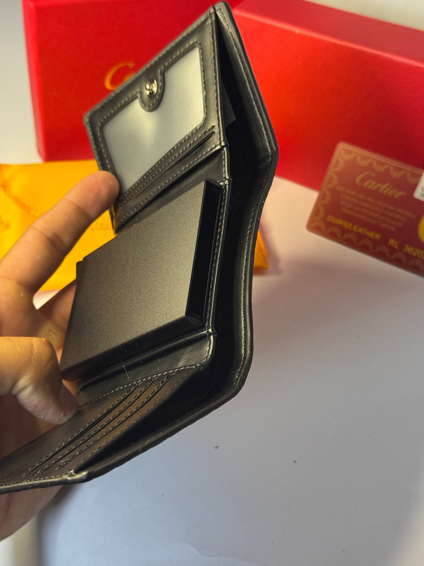 Cartier Leather Wallet for Men – Double C Bifold Card Holder
