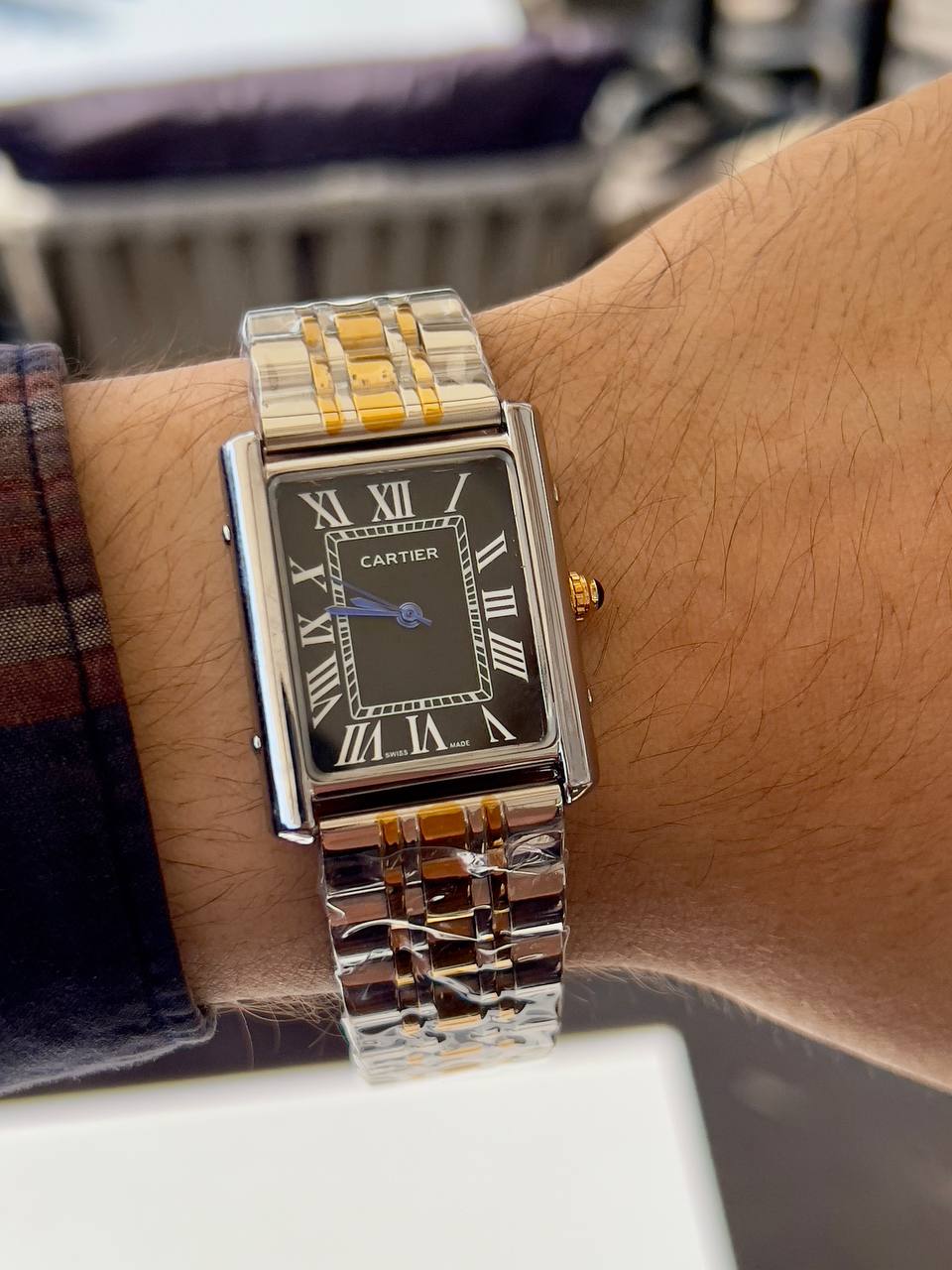 Cartier tank stainless steel