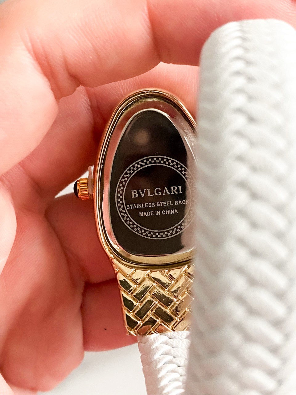Bvlgari Style Watch – Crystal Bezel, Twisted Bracelet