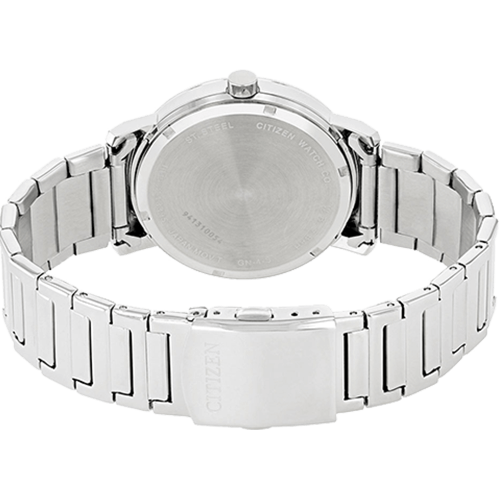 Citizen Men's Watch – Black Dial, Silver Stainless Steel Bracelet