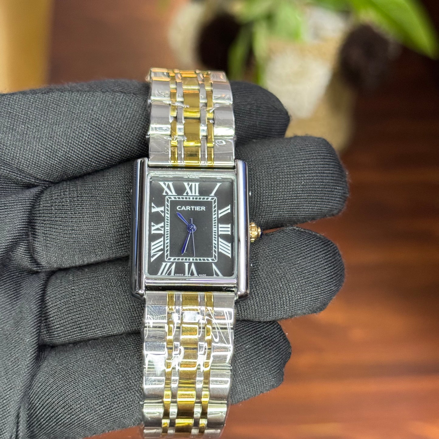 Cartier tank stainless steel