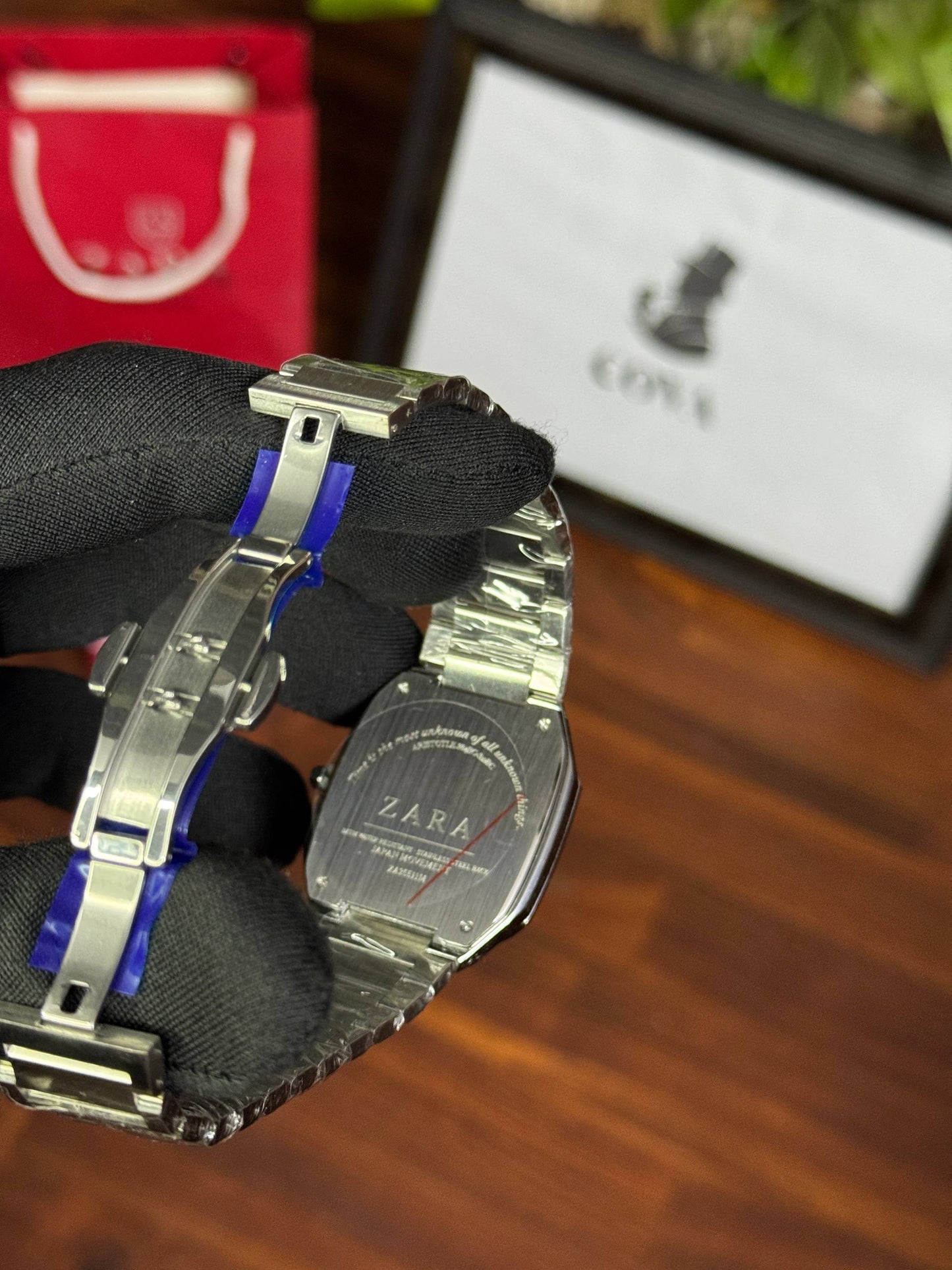 ZARA Square Watch – Silver Dial – 36mm