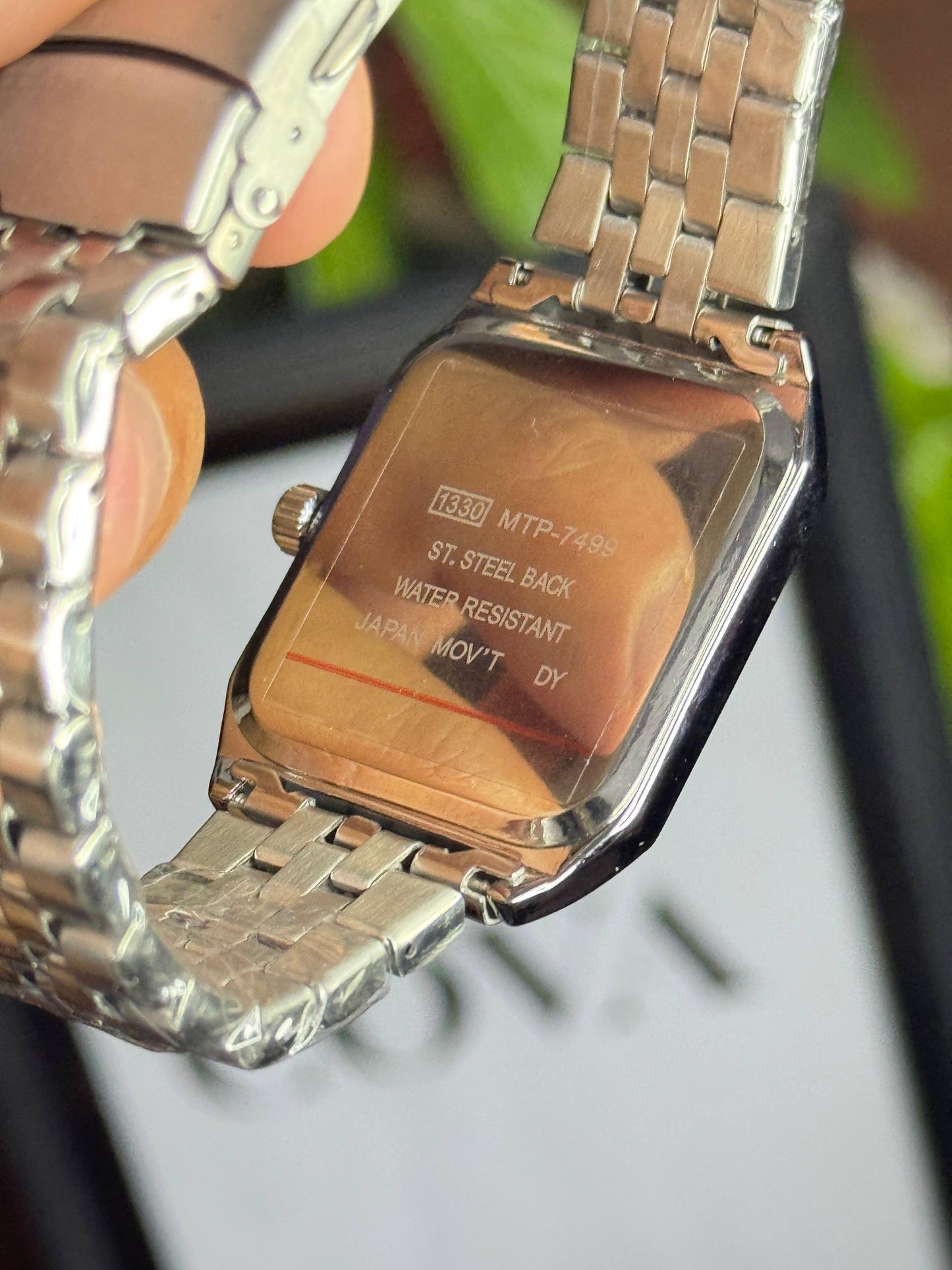 Casio MTP-V007D Silver Stainless Steel Rectangular Watch – Classic Elegant Design