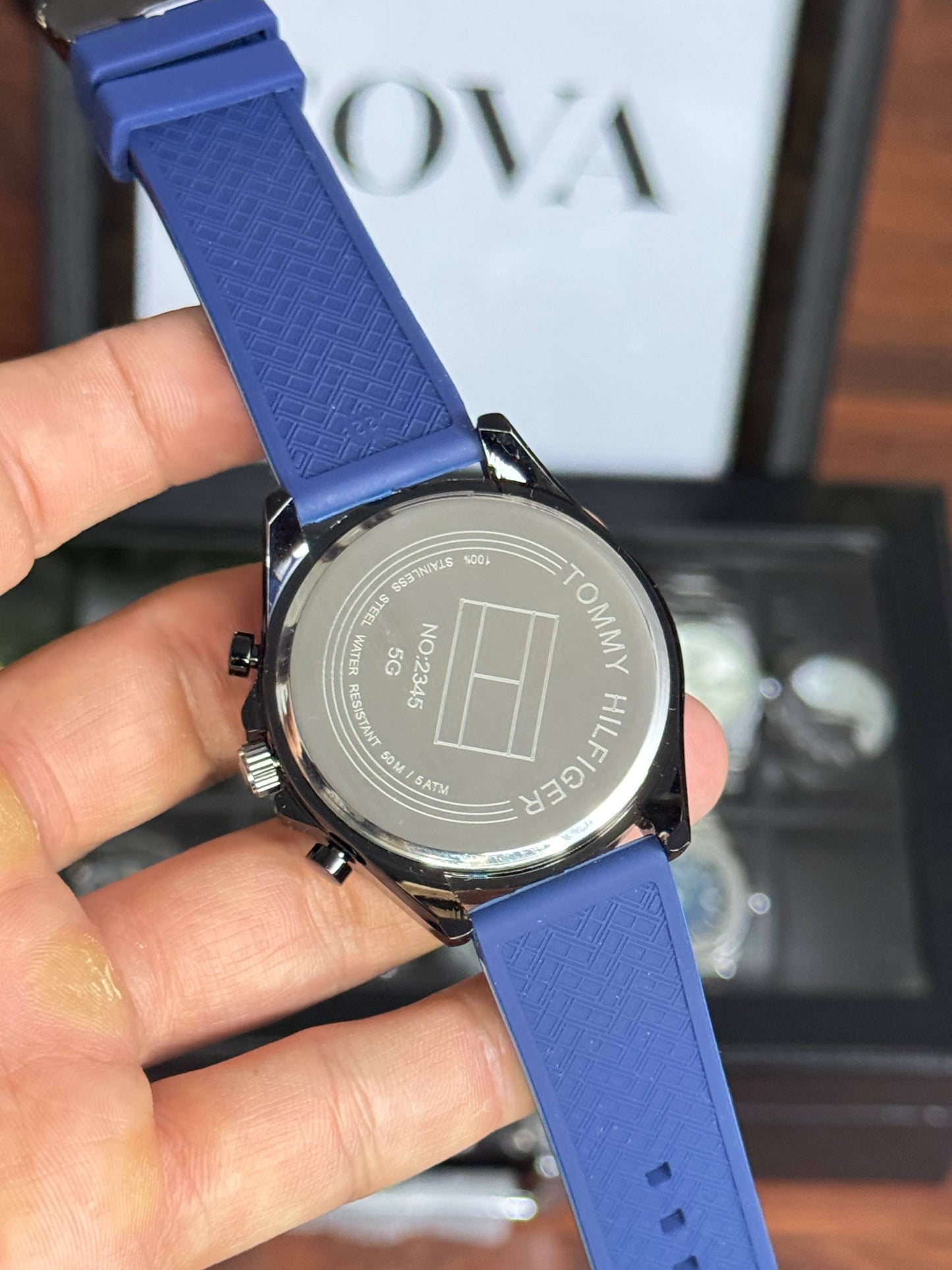 Tommy Hilfiger Style Watch – Blue Dial, Blue Silicone Strap