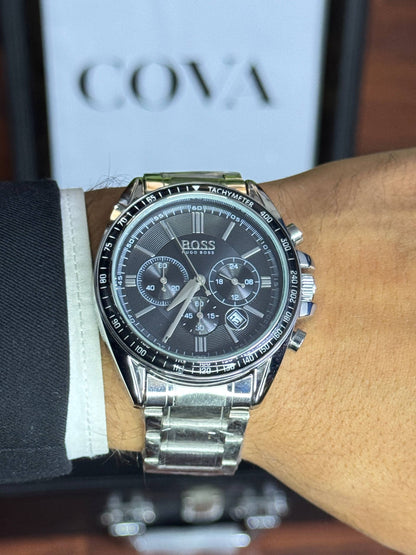 BOSS Classic Chronograph – Black Dial, Stainless Steel