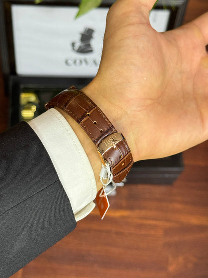 IBSO-3960L-Brown Genuine Leather Men Casual Watch