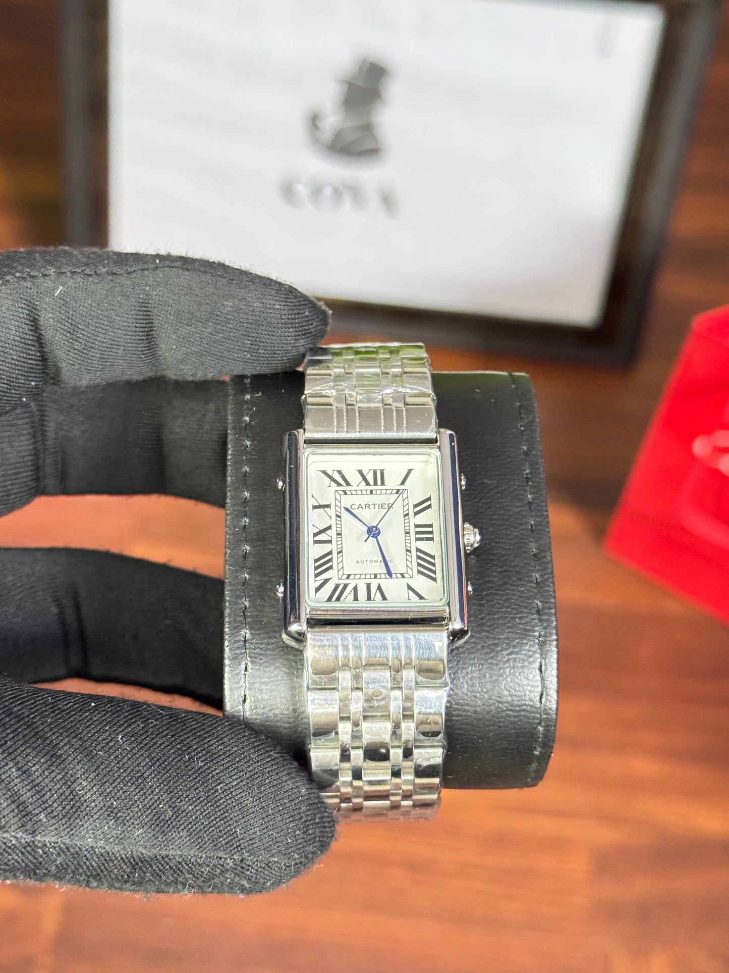 Cartier tank stainless steel