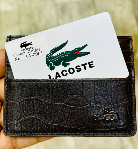Lacoste Wallet – Genuine Leather with Crocodile Texture