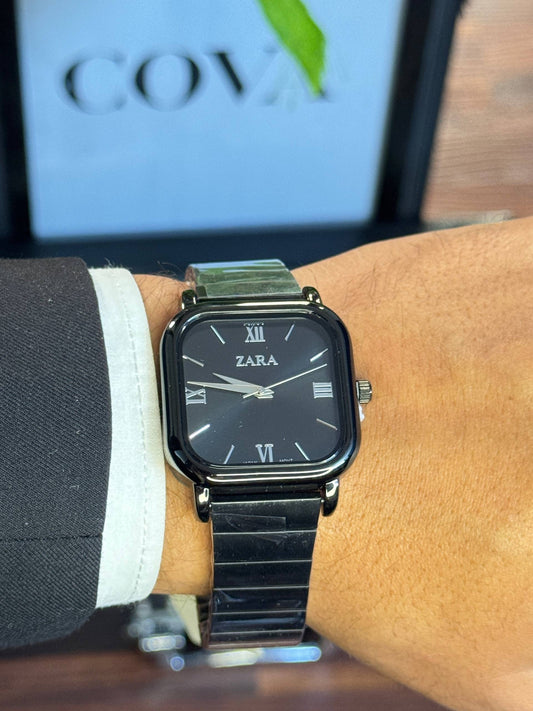 ZARA Original Men’s Watch – Black Dial, Black Stainless Steel Strap