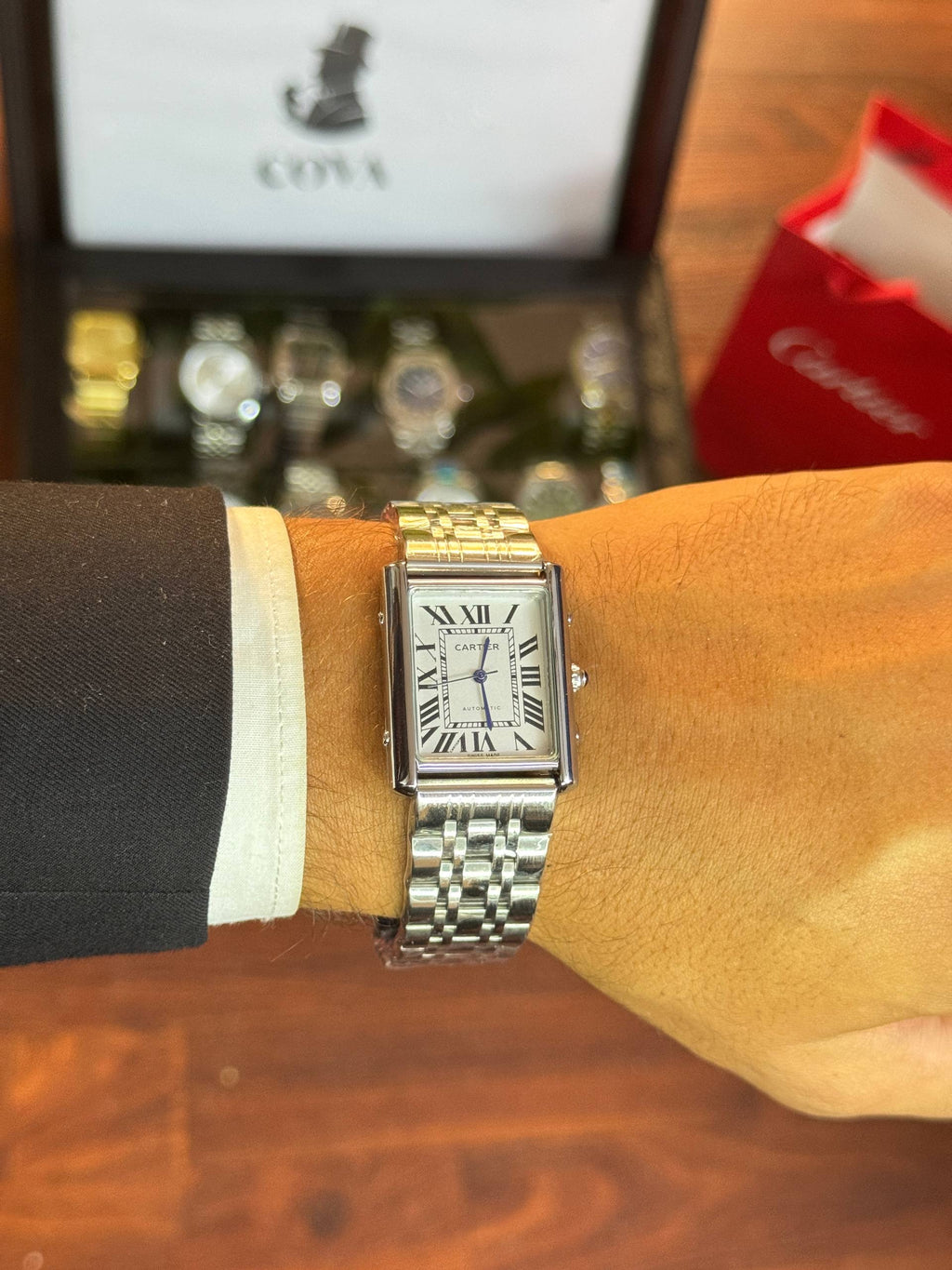 Cartier tank stainless steel
