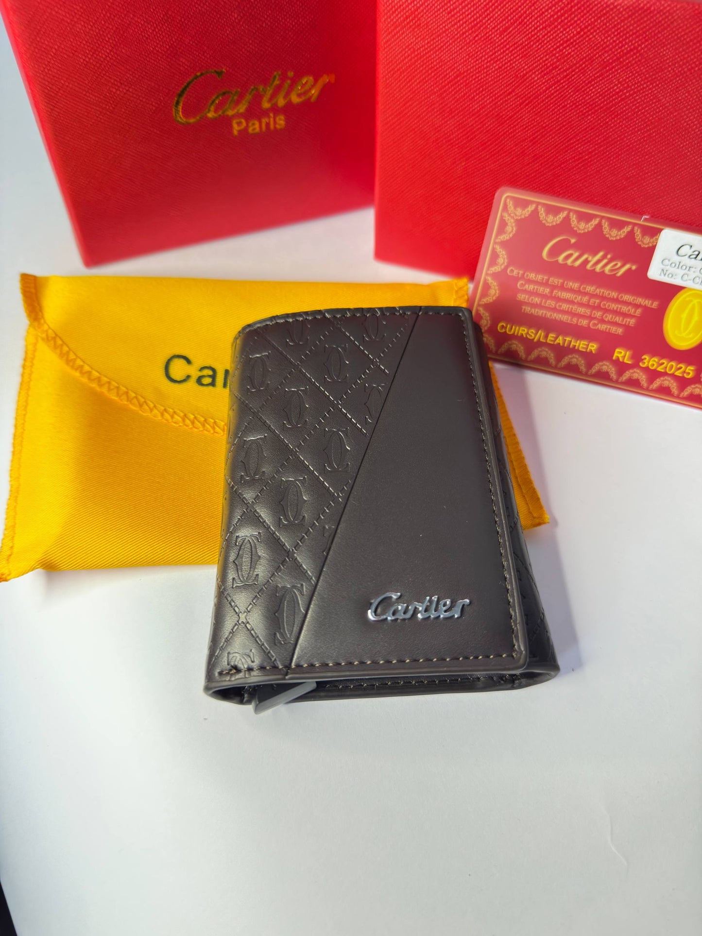 Cartier Leather Wallet for Men – Double C Bifold Card Holder