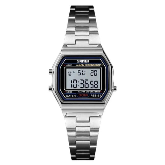 SKMEI Digital Watch for Men – Stainless Steel Sports Chronograph