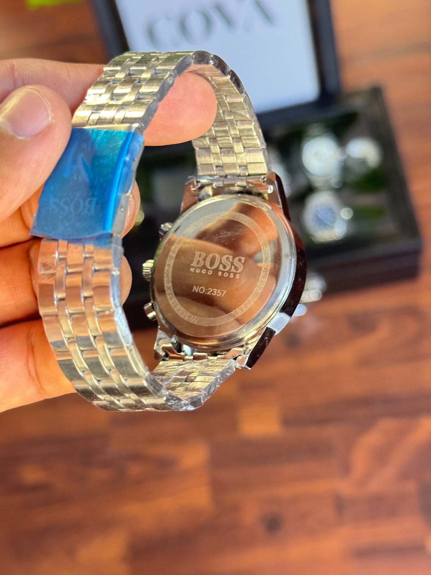 BOSS HUGO BOSS Men’s Chronograph Watch – Blue Dial, Silver Stainless Steel Strap