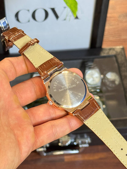 Patek Philippe Nautilus – Rose Gold Chronograph, white Dial