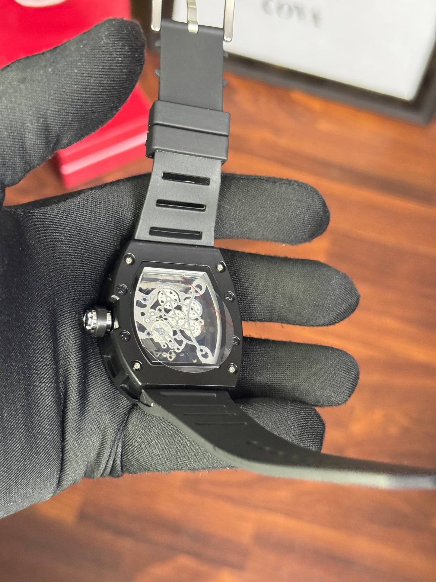 Richard Mille (Black Rubber Strap, 45mm)