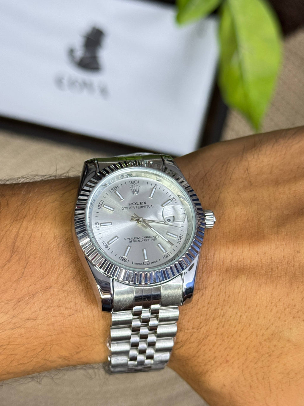 Rolex Date just White Dial 41mm, Semiautomatic Movement