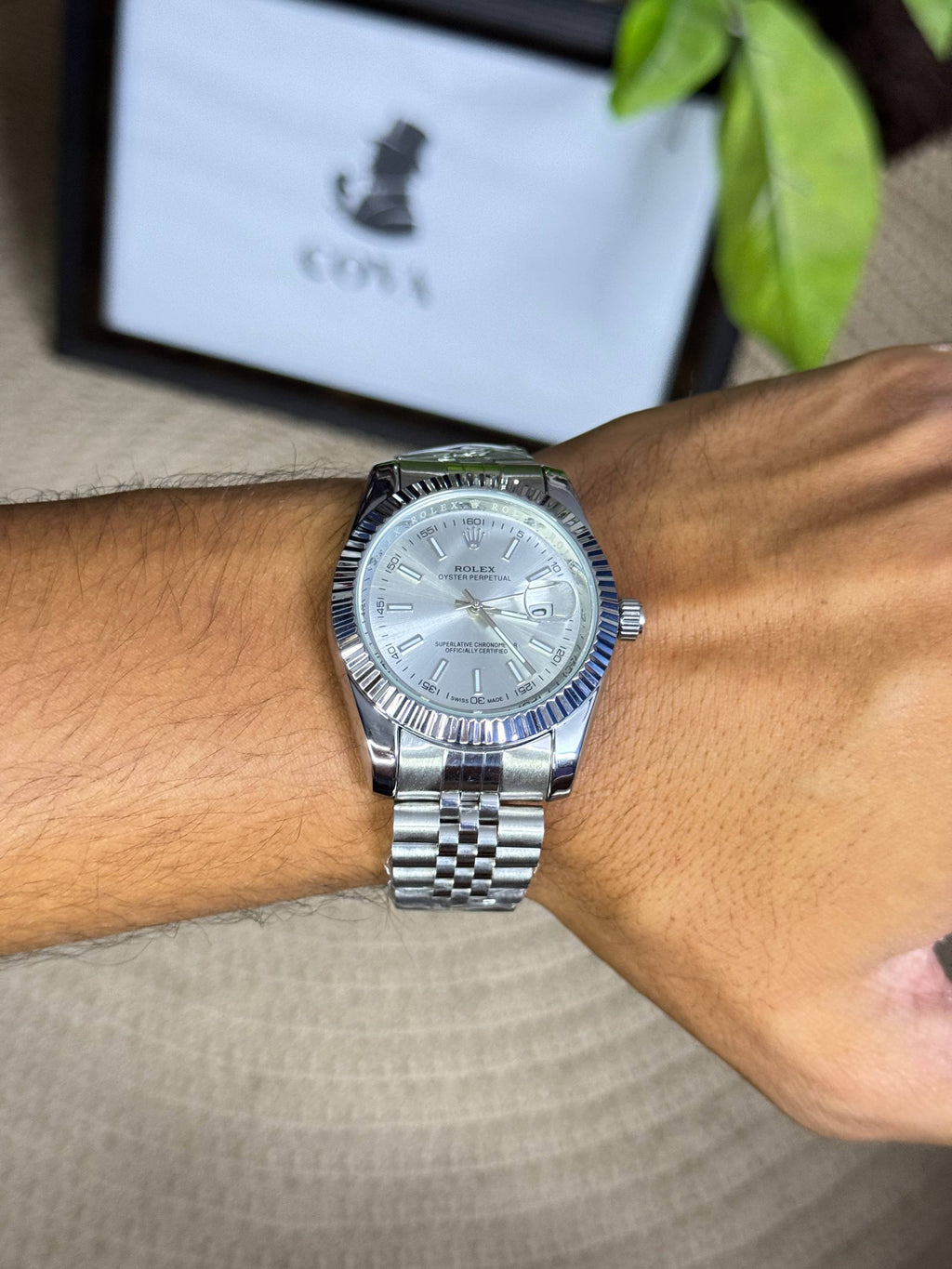 Rolex Date just White Dial 41mm, Semiautomatic Movement