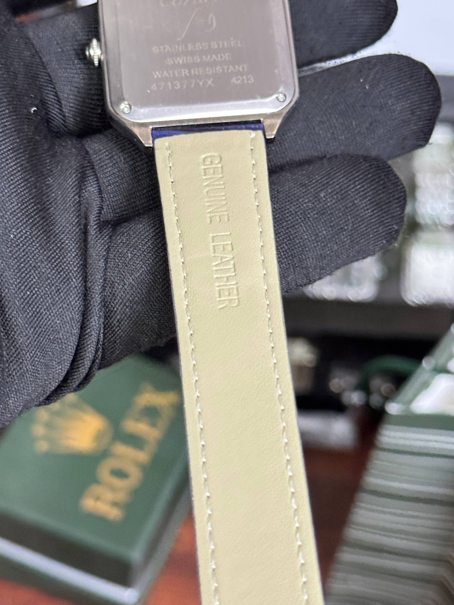 Cartier Santos-Dumont Watch - 46.6 Mm X 33.9 Mm Steel Case Silver Dial