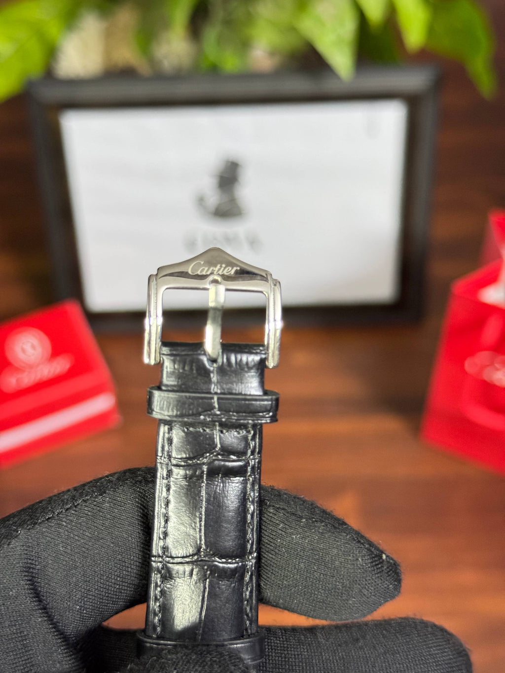 Cartier santos leather