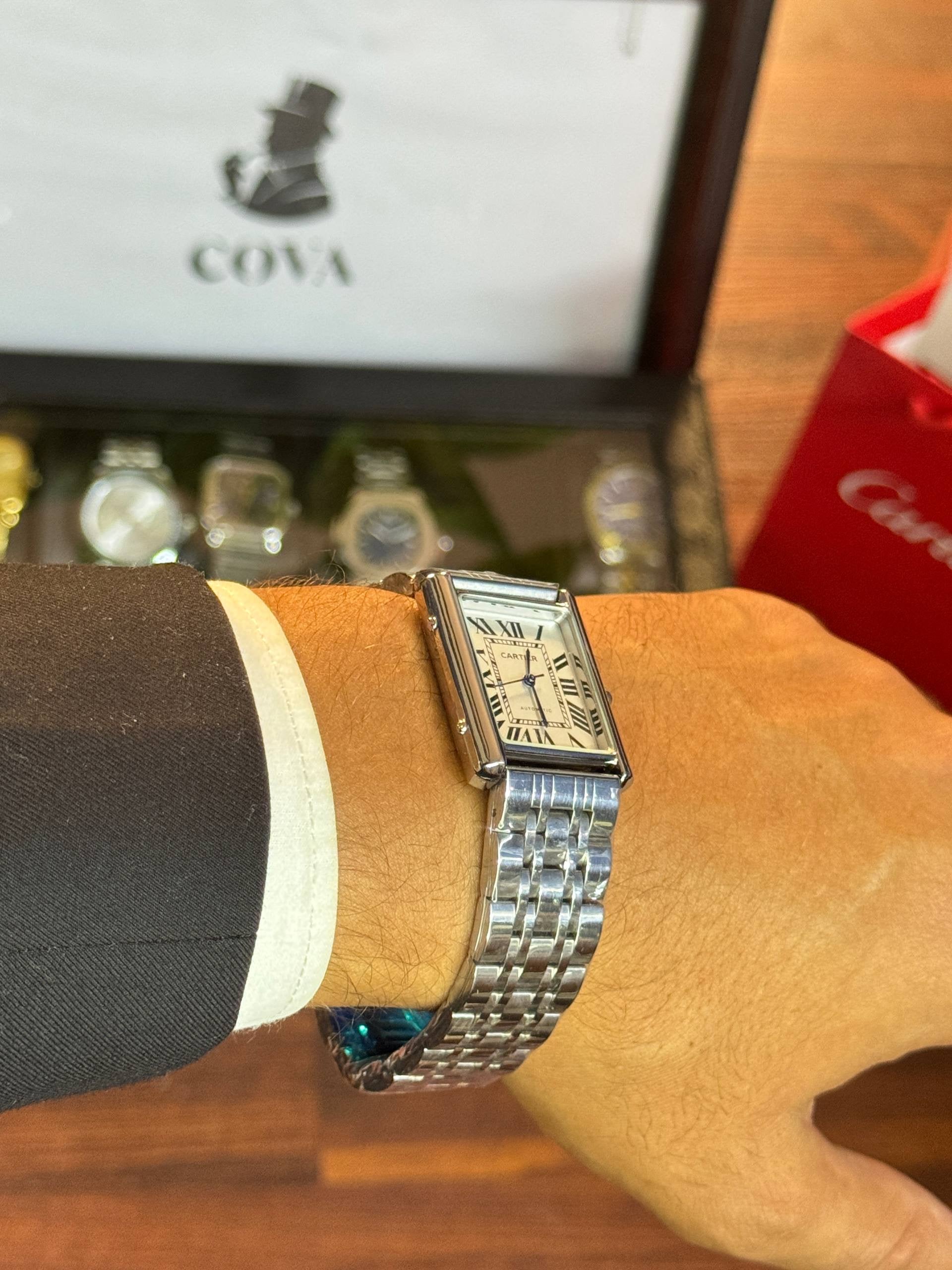 Cartier tank stainless steel