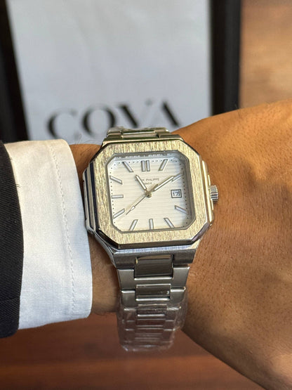 Patek Philippe Cubitus Style Square Watch for Men – Steel Quartz