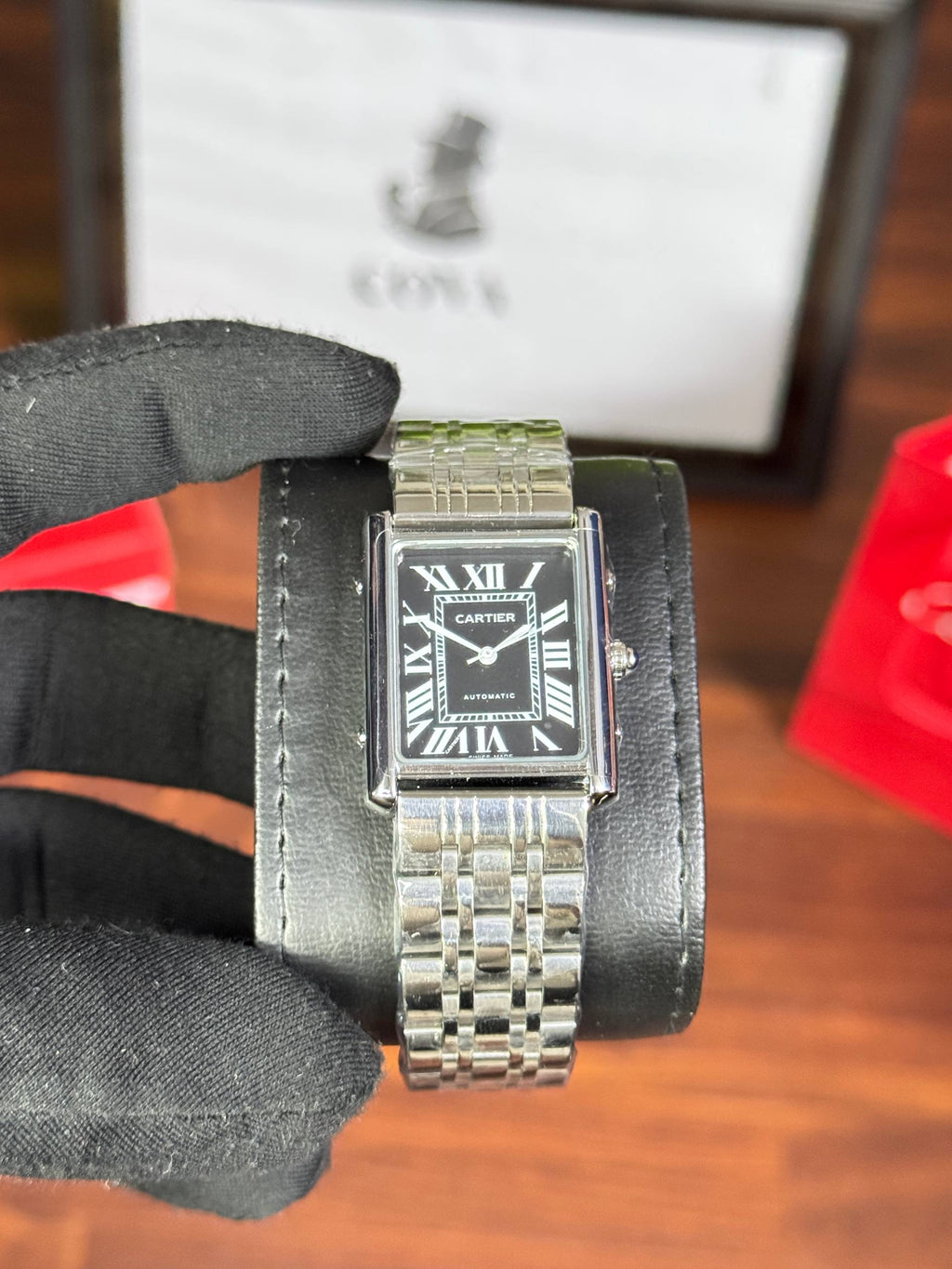 Cartier tank stainless steel