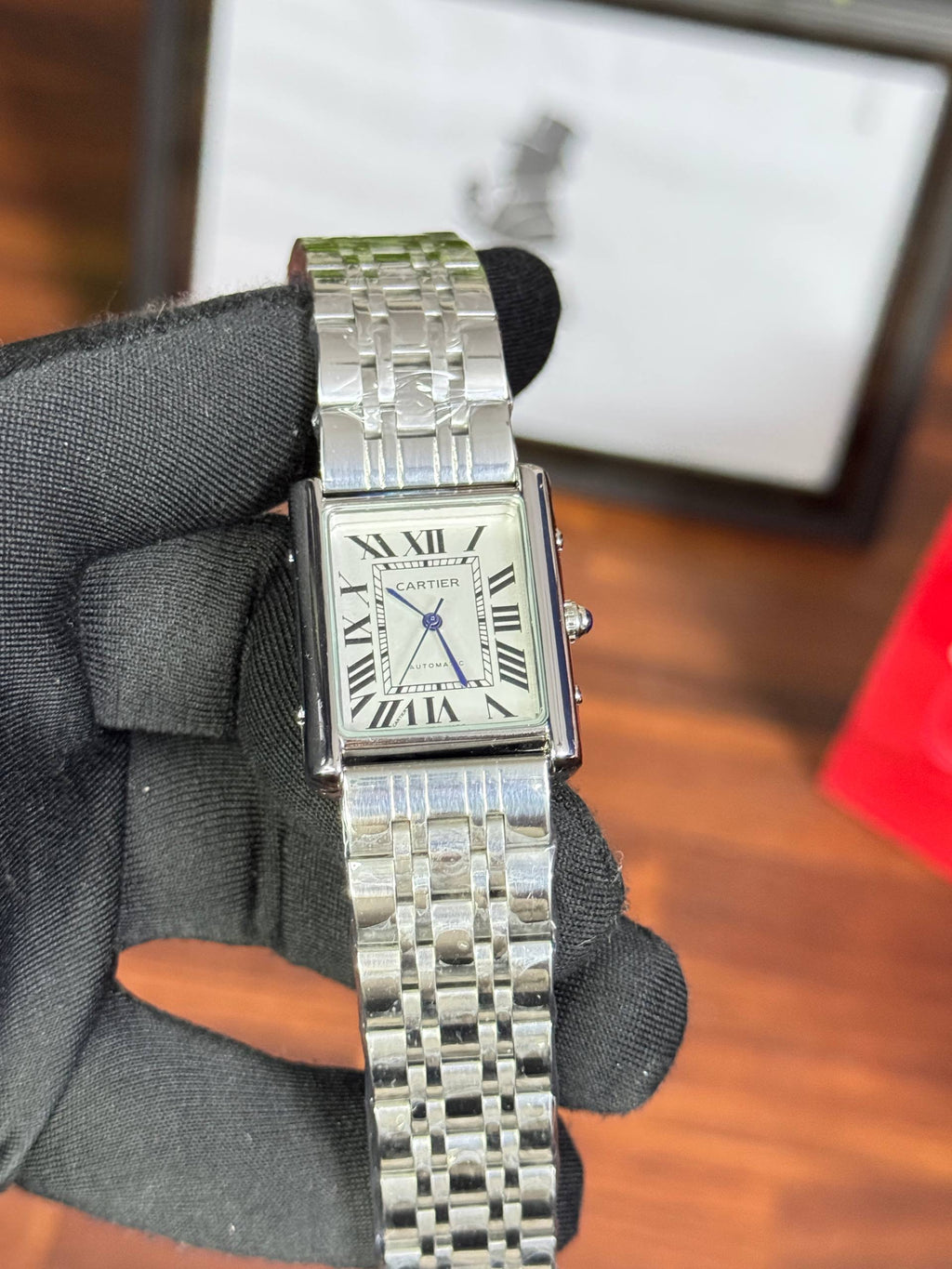 Cartier tank stainless steel