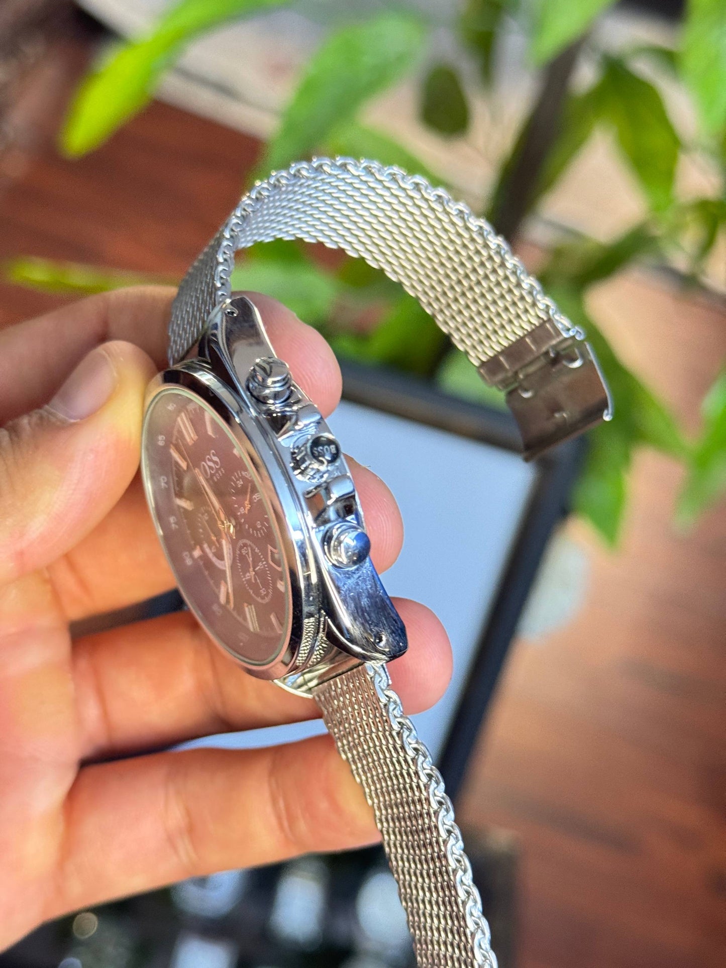 HUGO BOSS Chronograph Stainless Steel Blue Dial