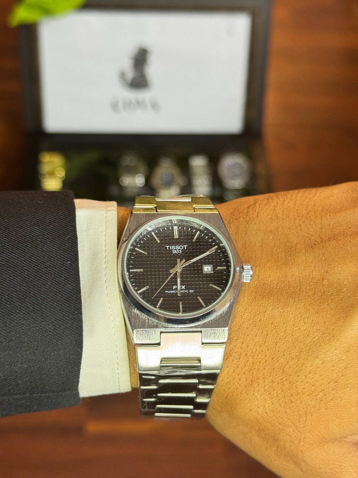 ساعة Tissot PRX – سوار من الفولاذ المقاوم للصدأ