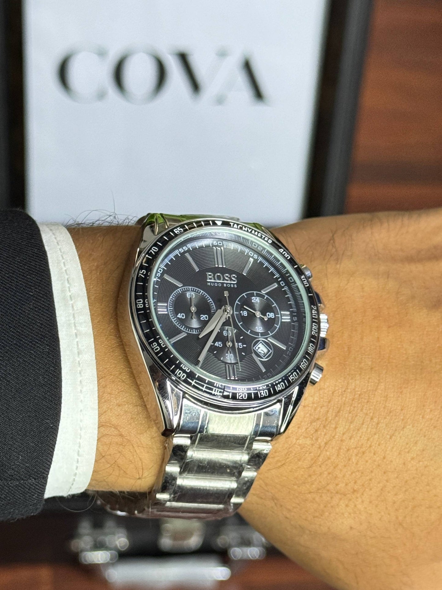 BOSS Classic Chronograph – Black Dial, Stainless Steel
