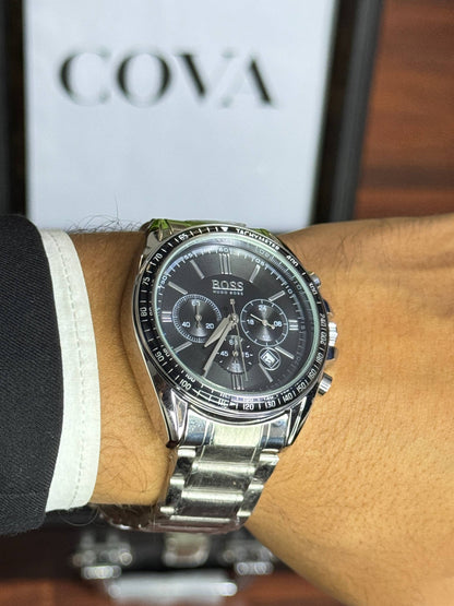 BOSS Classic Chronograph – Black Dial, Stainless Steel