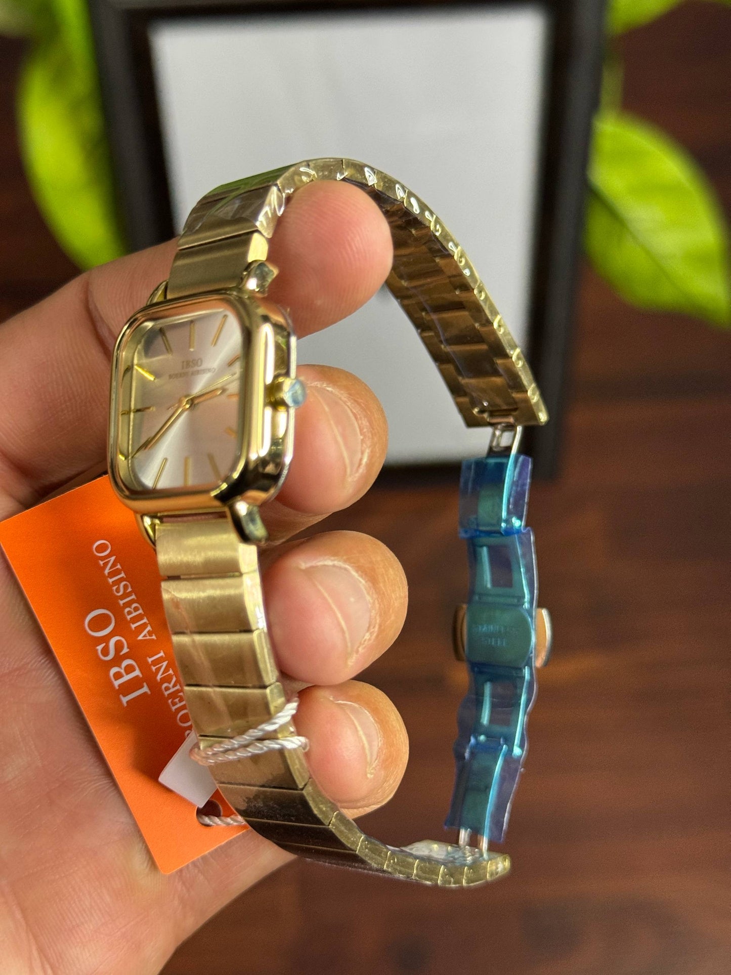 IBSO Classic Watch for Women -Analog- Quartz - Gold stainless steel Band-Silver Dail- IBM20