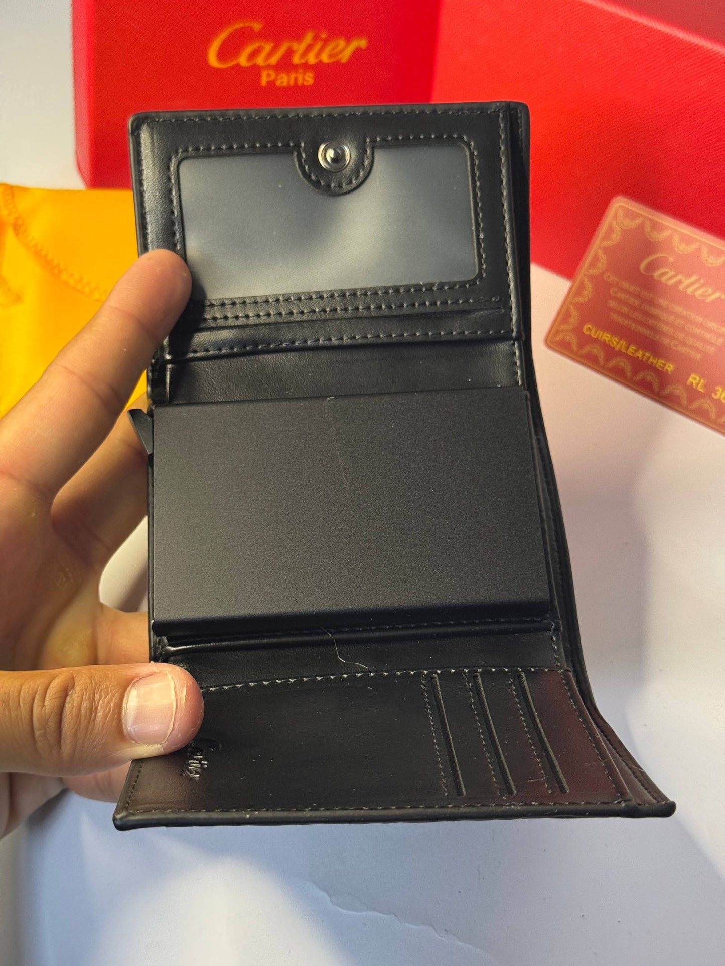Cartier Leather Wallet for Men – Double C Bifold Card Holder