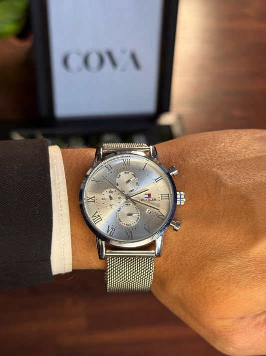 Tommy Hilfiger Watch For Men – Elegant Silver Dial Design