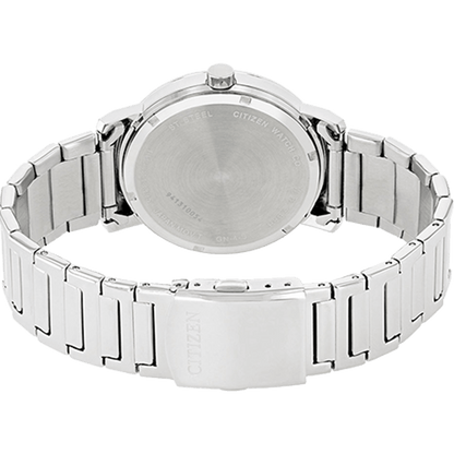 Citizen Men's Watch – Black Dial, Silver Stainless Steel Bracelet