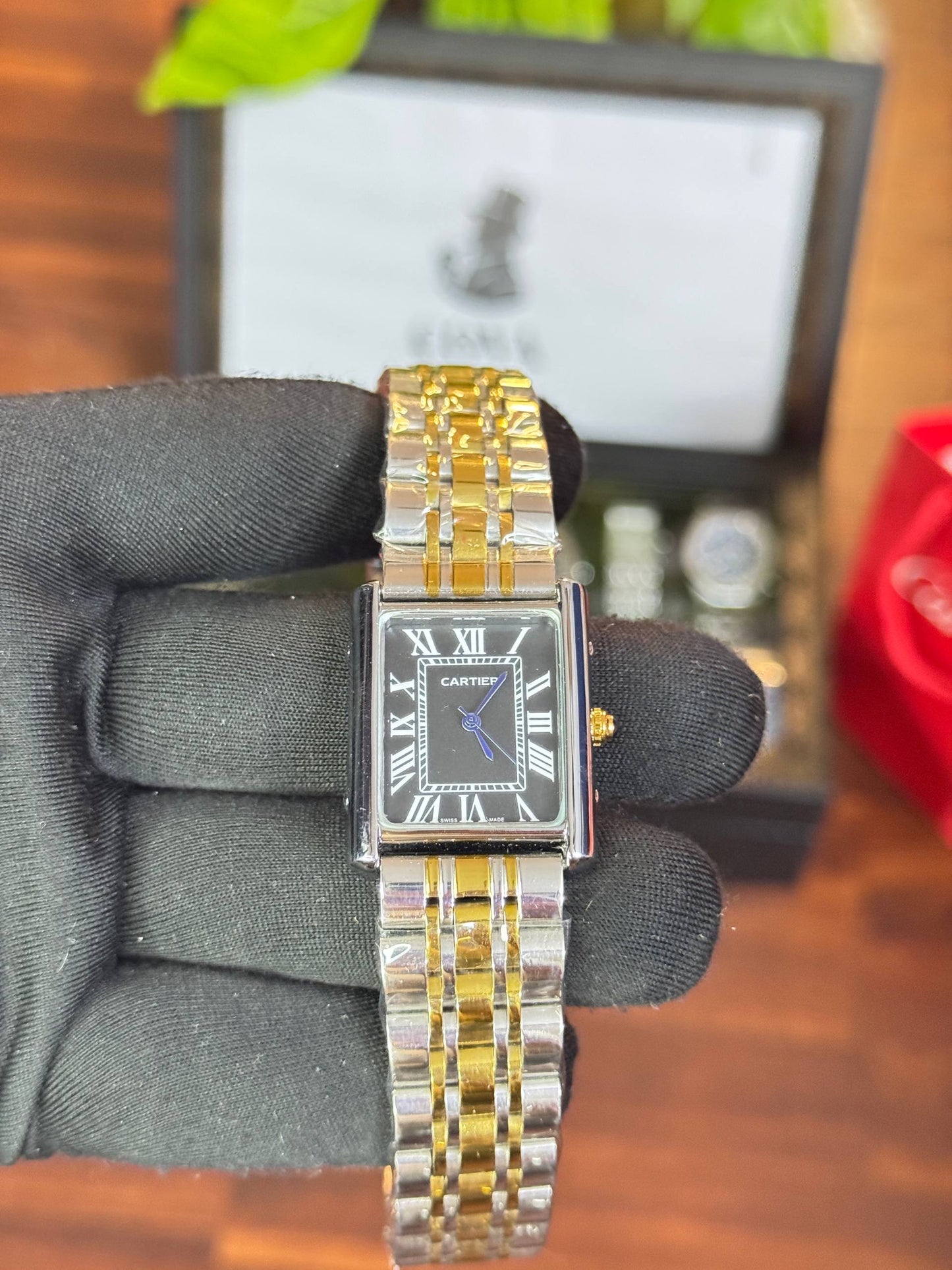 Cartier tank stainless steel