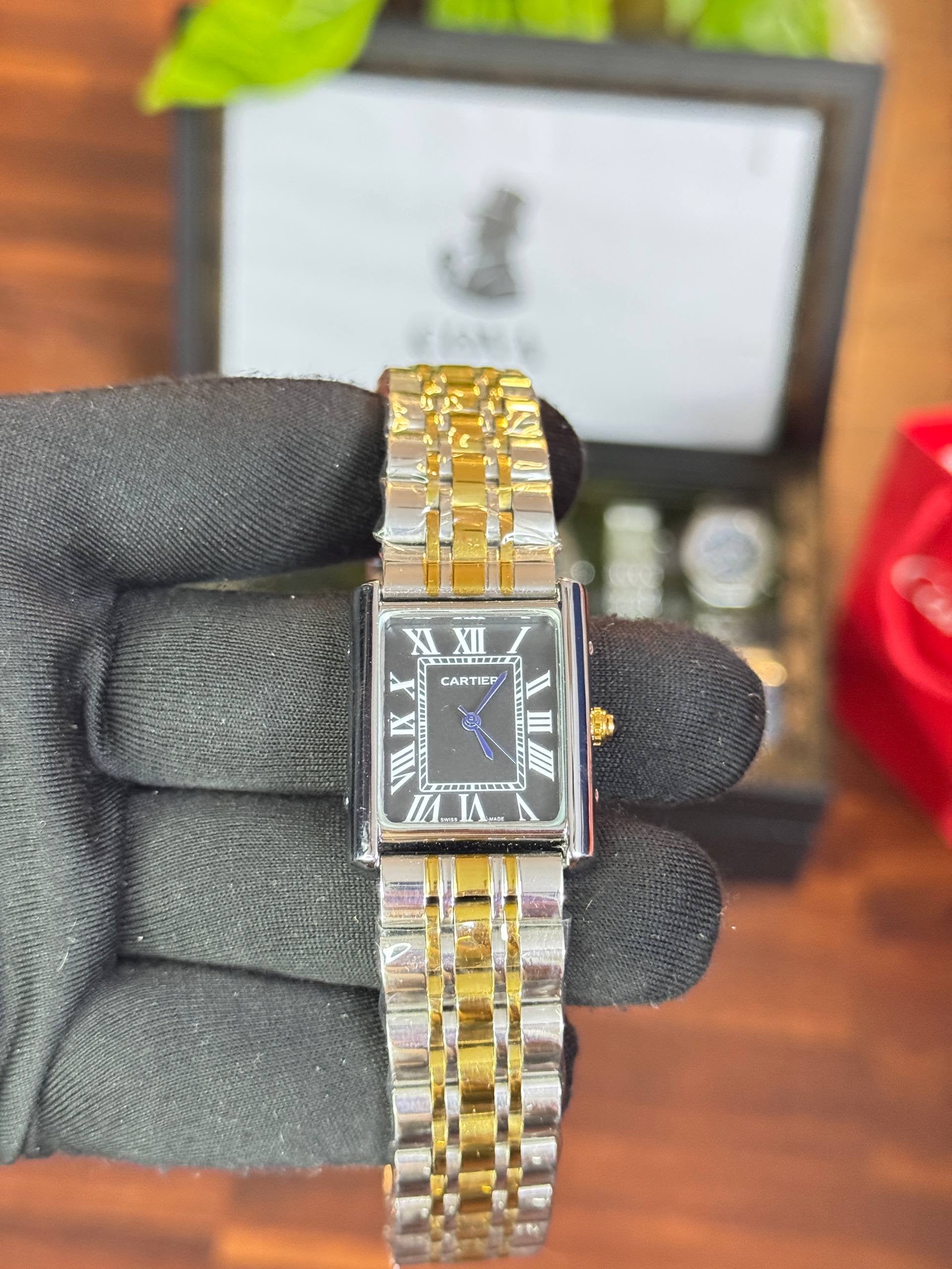 Cartier tank stainless steel