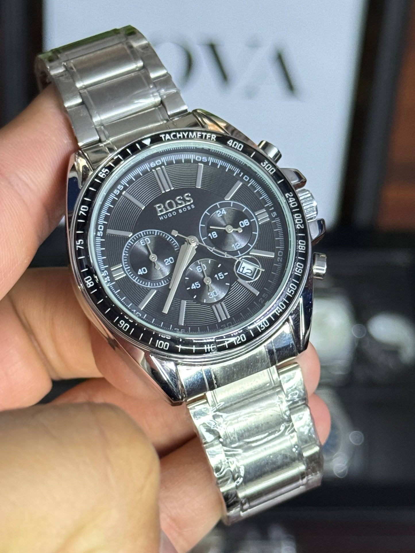 BOSS Classic Chronograph – Black Dial, Stainless Steel