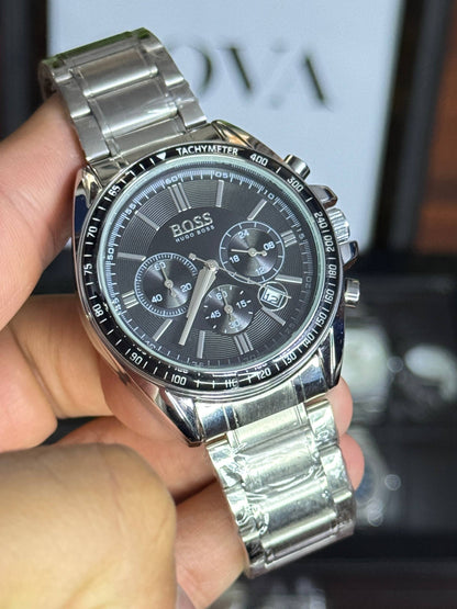 BOSS Classic Chronograph – Black Dial, Stainless Steel