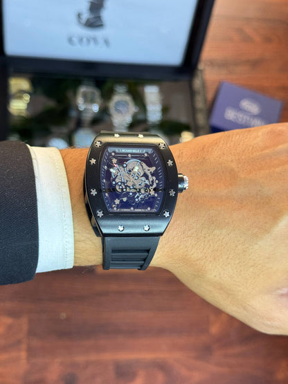 Richard Mille (Black Rubber Strap, 45mm)