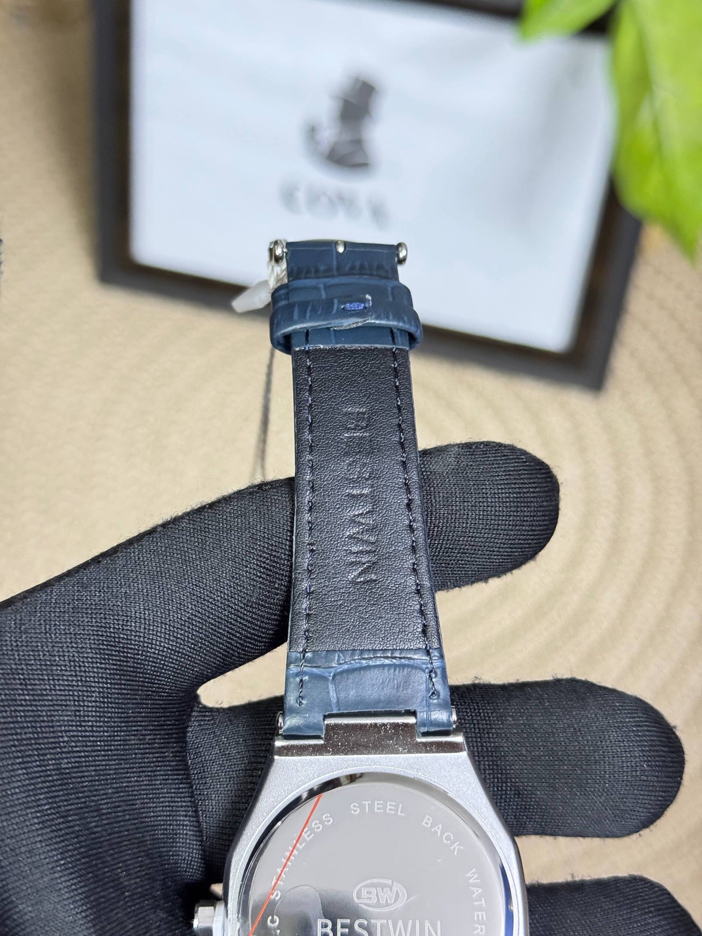 Bestwin Original Watch – Blue Dial, Blue Leather Strap