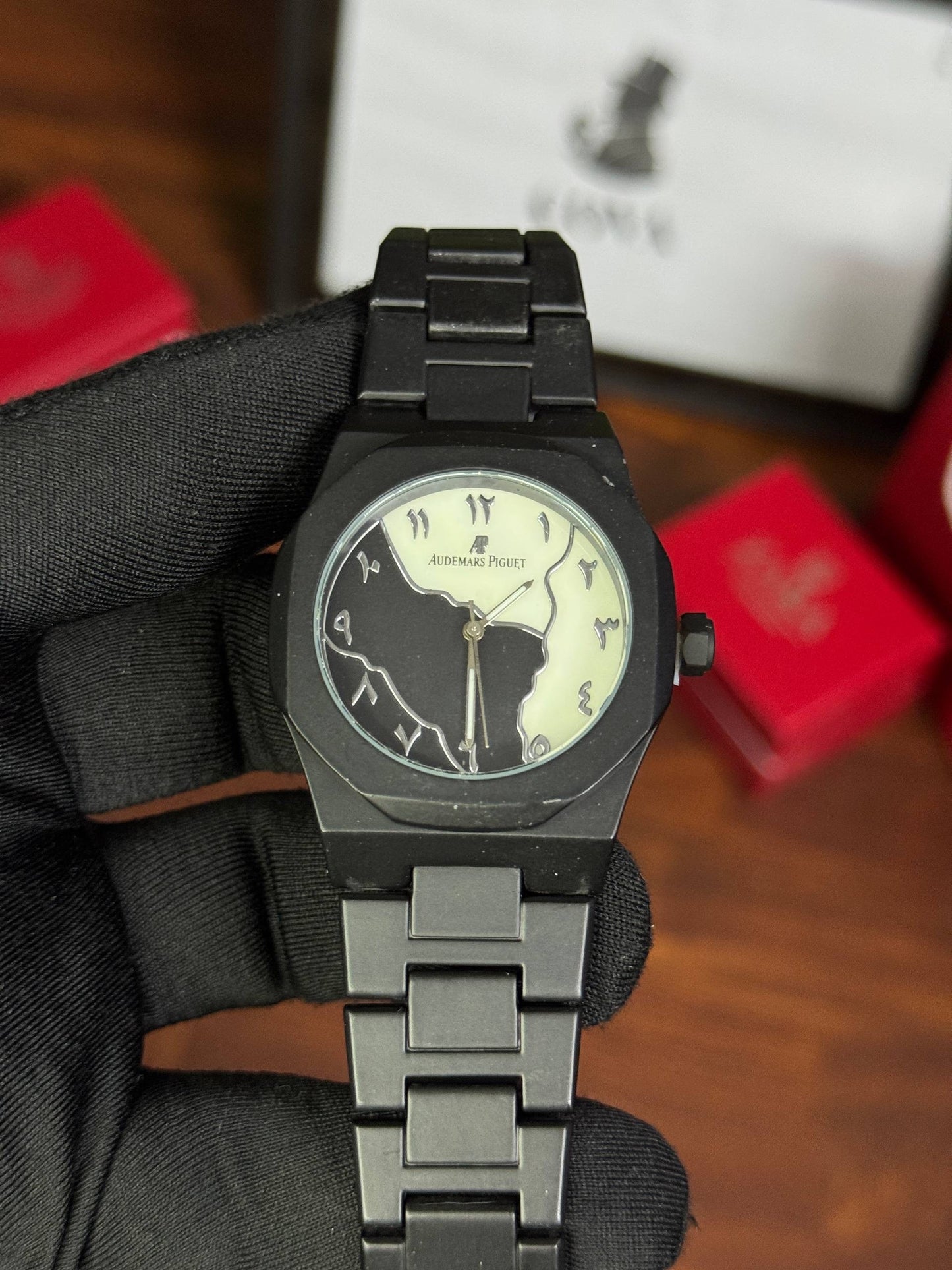 Audemars Piguet Royal Oak Black Arabic Dial Quartz Watch