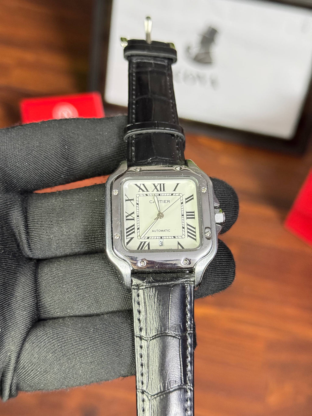 Cartier santos leather