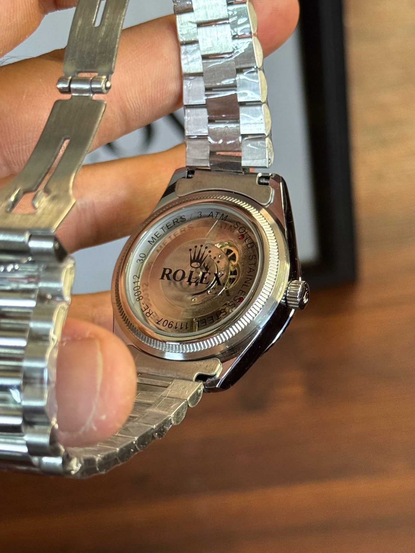 Rolex Day-Date Arabic Dial Men's Watch – Blue Dial Stainless Steel