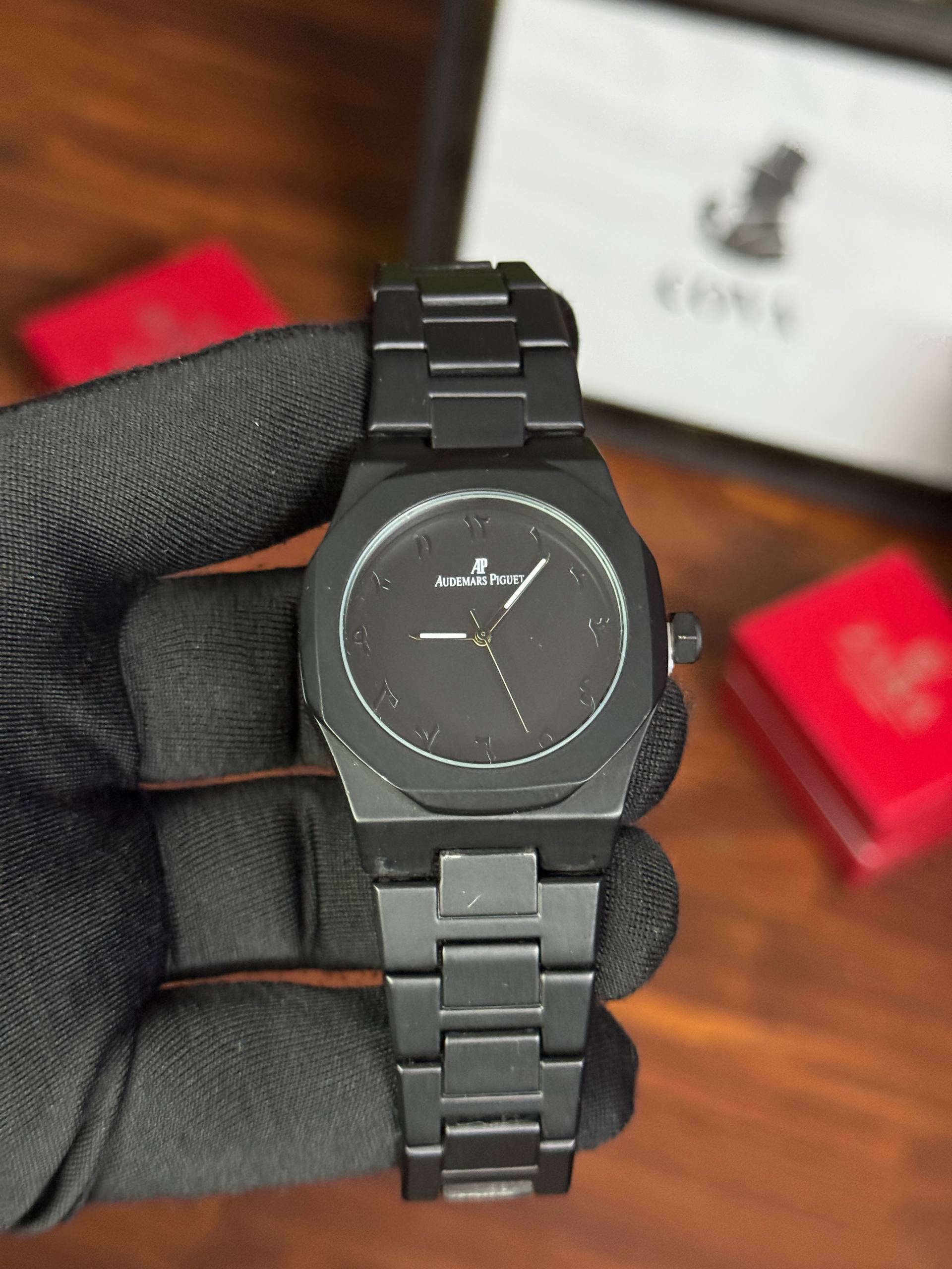 Audemars Piguet Royal Oak Black Arabic Dial Quartz Watch