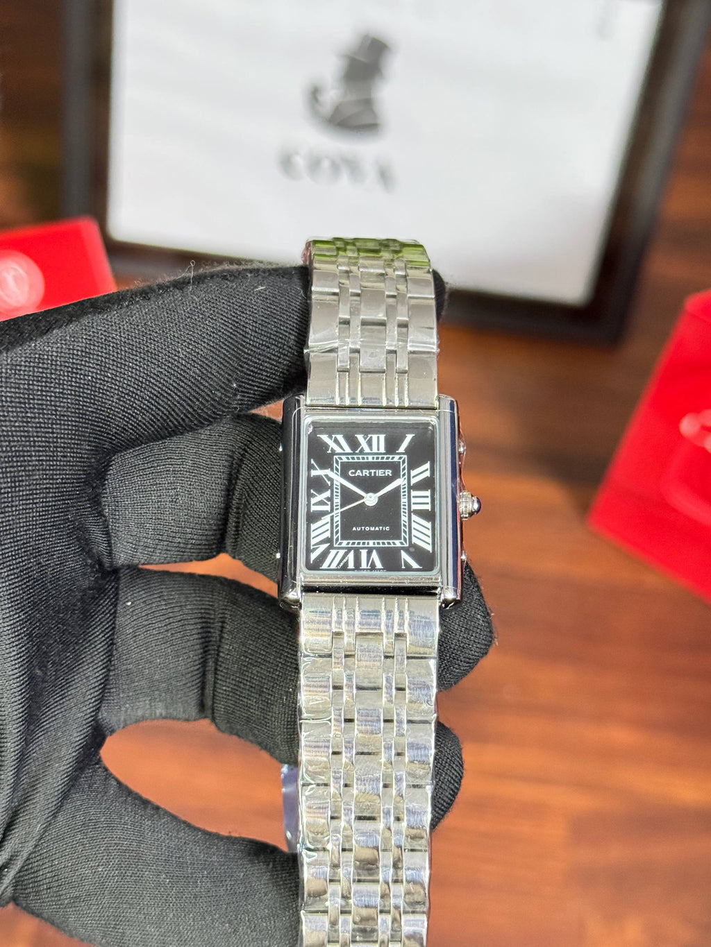 Cartier tank stainless steel