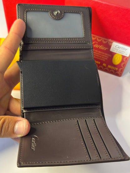Cartier Leather Wallet for Men – Double C Bifold Card Holder