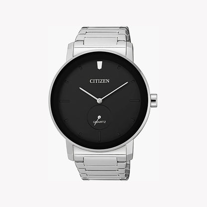 Citizen Men's Watch – Black Dial, Silver Stainless Steel Bracelet