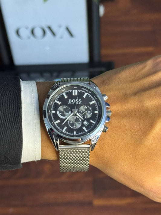 HUGO BOSS Chronograph Stainless Steel Black Dial