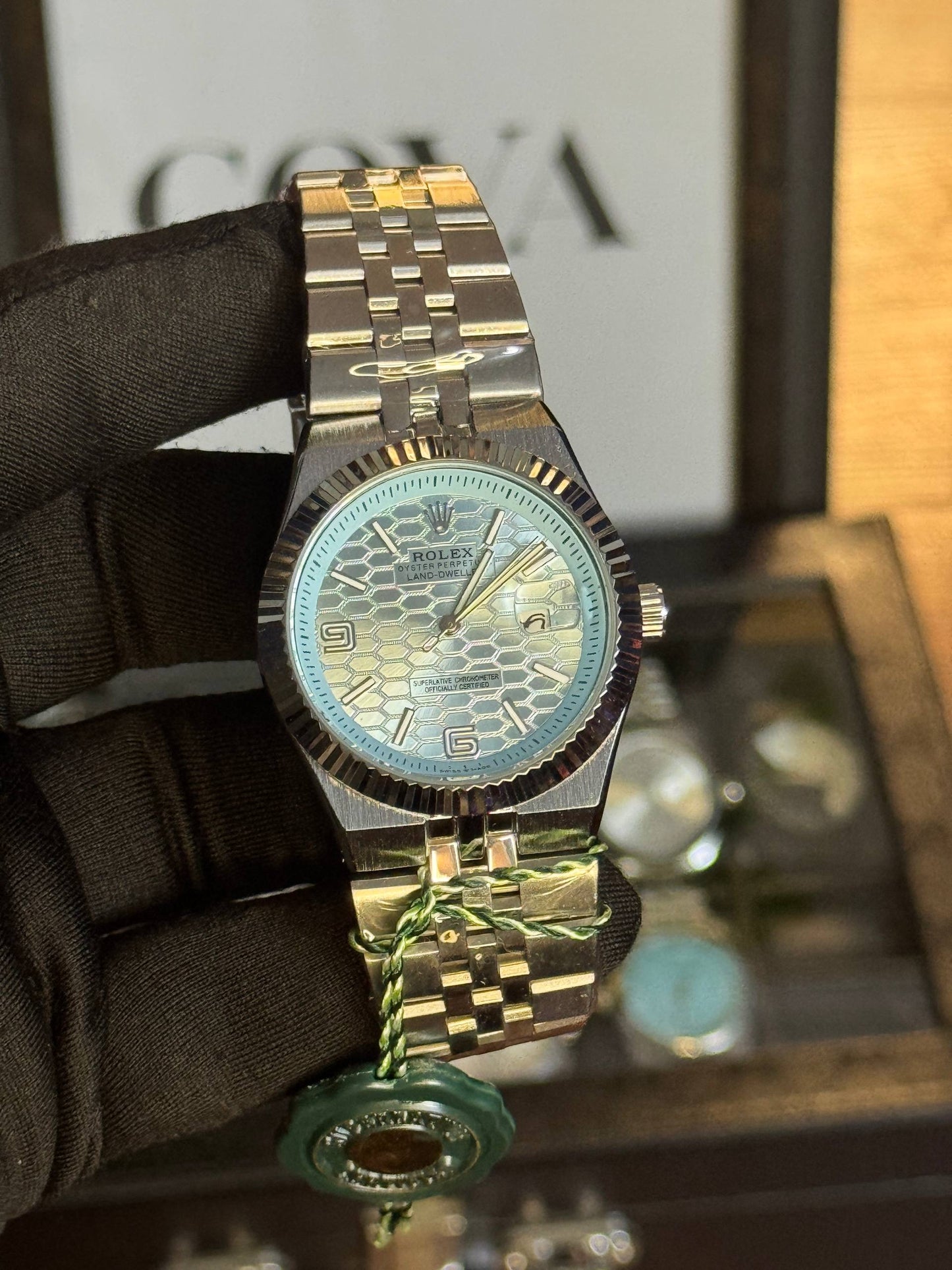 Rolex Land-Dweller Watch For Men – 40mm Case | Ice Blue Dial & Fluted Bezel